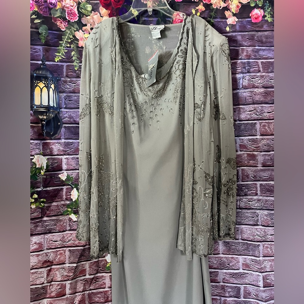 Ikara Gray Formal Dress with Sequins